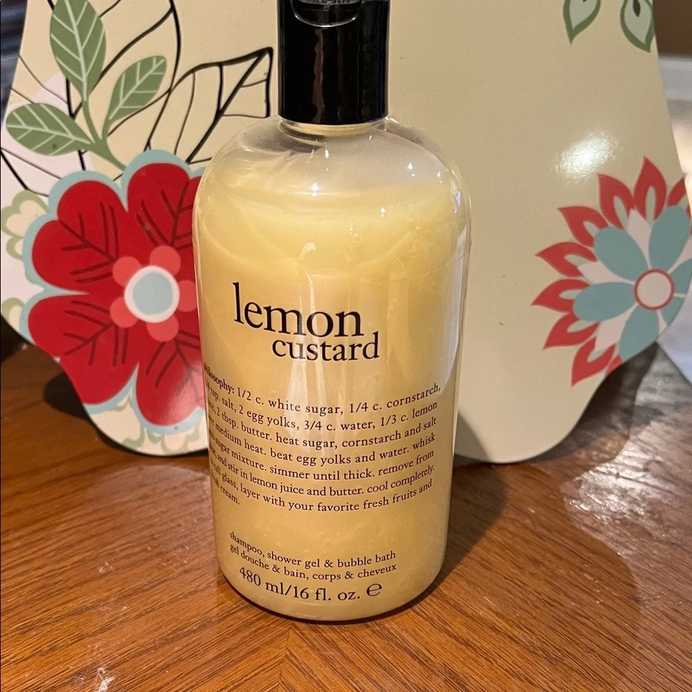 Philosophy Lemon Custard Shower Gel & Bubble Bath 16 oz NEW